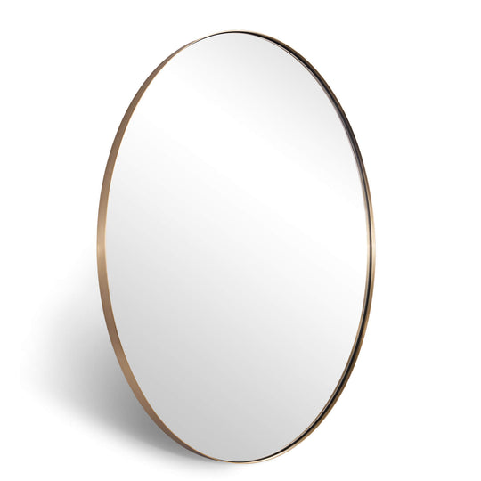 Modern Oval Bathroom Wall Mirrors |Stainless Steel Framed
