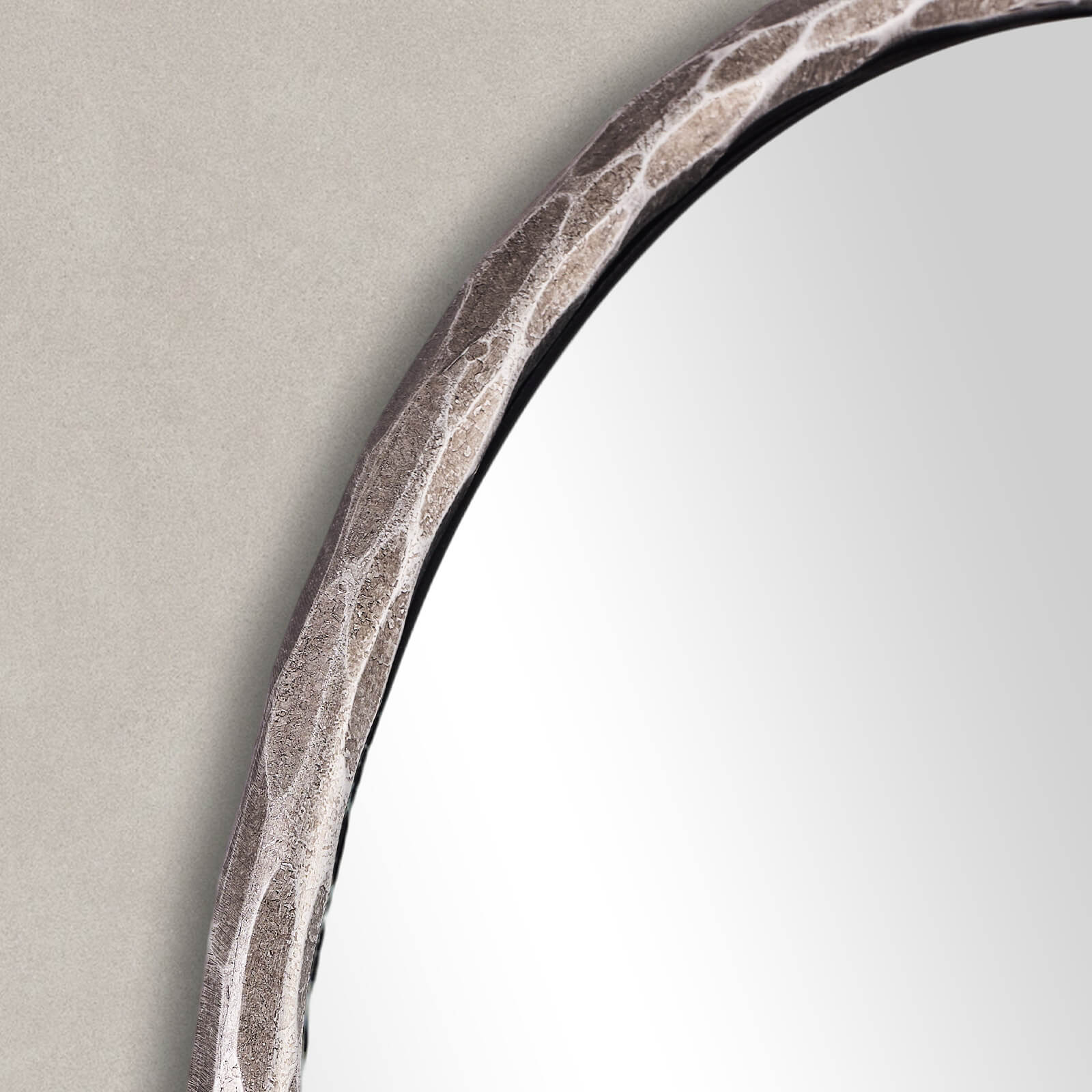 Antique Hand-Forged Iron Framed Arched Wrought Iron Bathroom Wall Mirror