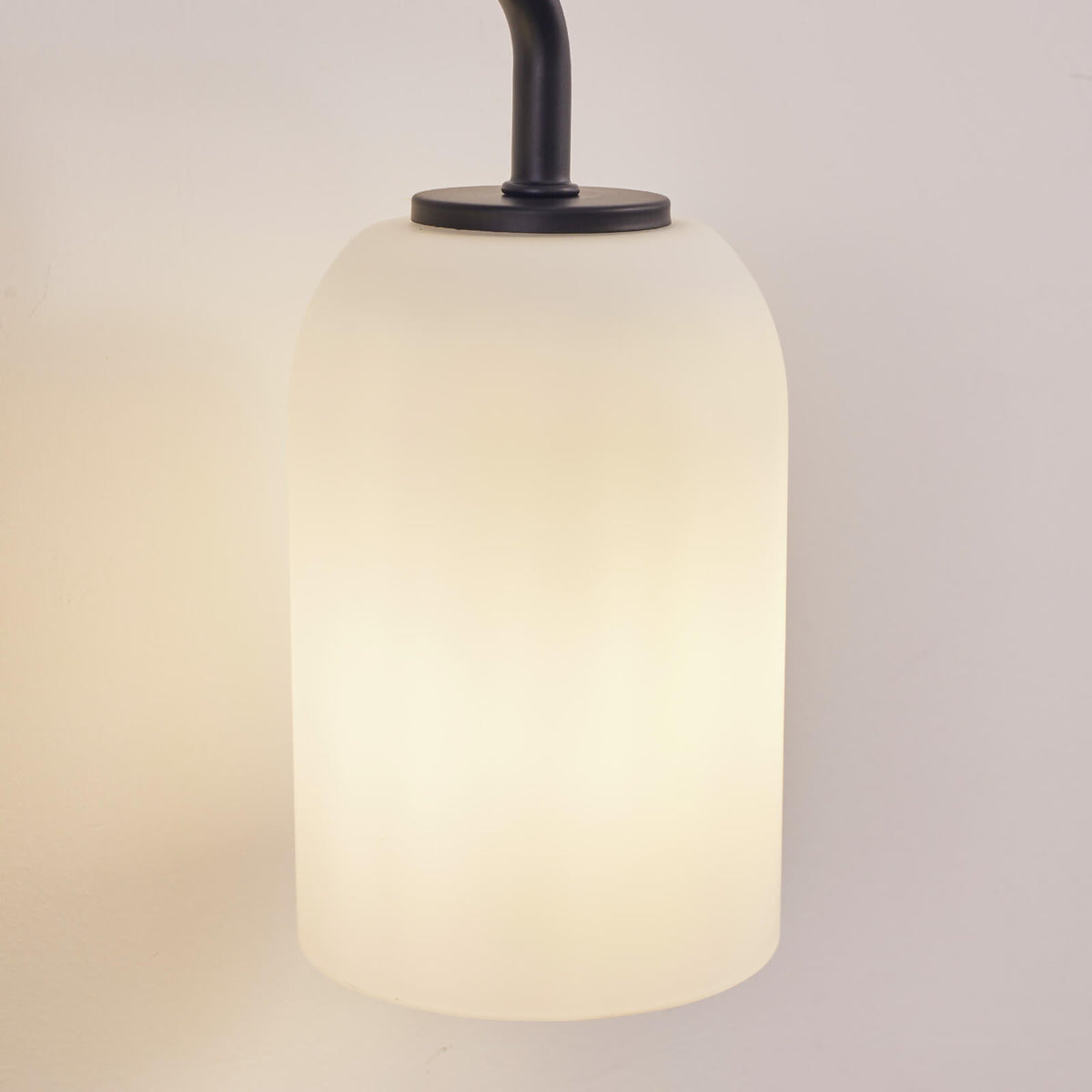 Modern Milk Glass Shade Vanity Light Wall Sconce