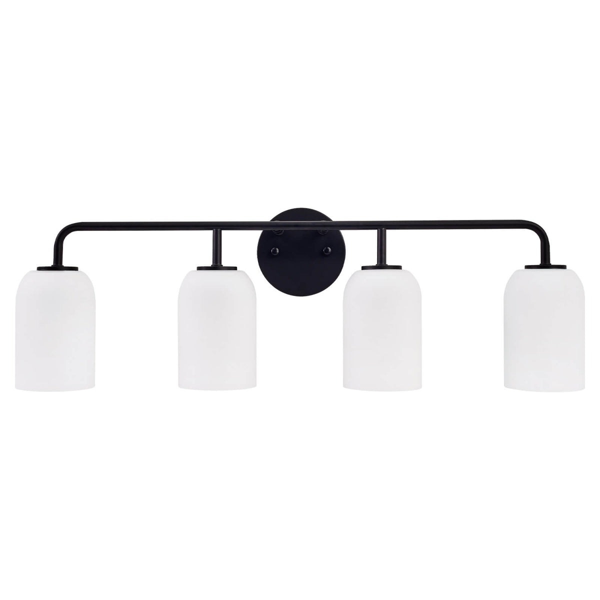 Modern Milk Glass Shade Vanity Light Wall Sconce