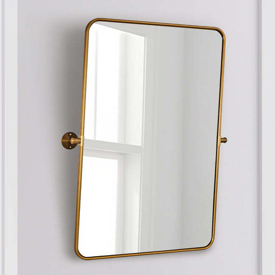 Modern Rectangle Pivot Mirror Adjustable Tilting Bathroom Mirror