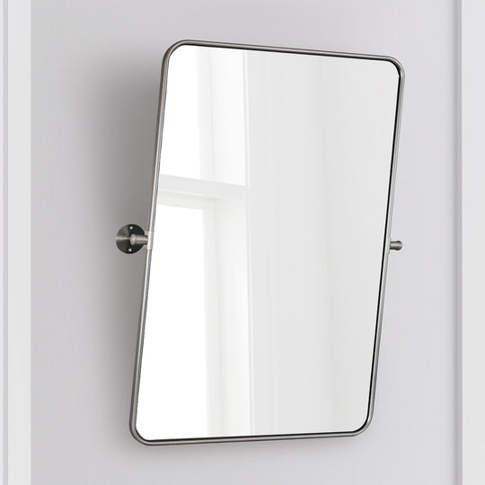 Modern Rectangle Pivot Mirror Adjustable Tilting Bathroom Mirror