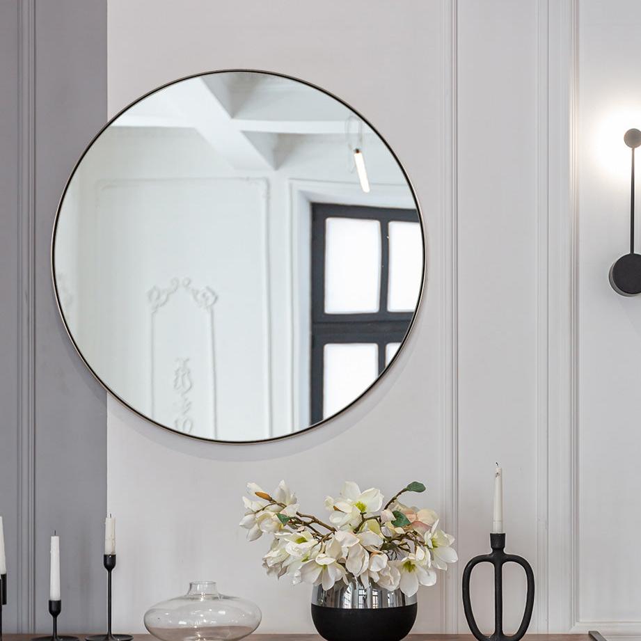 Open Box Like New: Modern Round Vanity Wall Mirrors For Bathroom