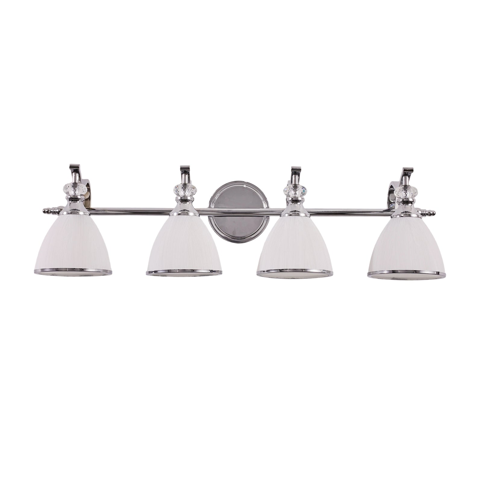 Artistical Metal Crank Frame White Frosted Trumpet Shade Bathroom Sconces