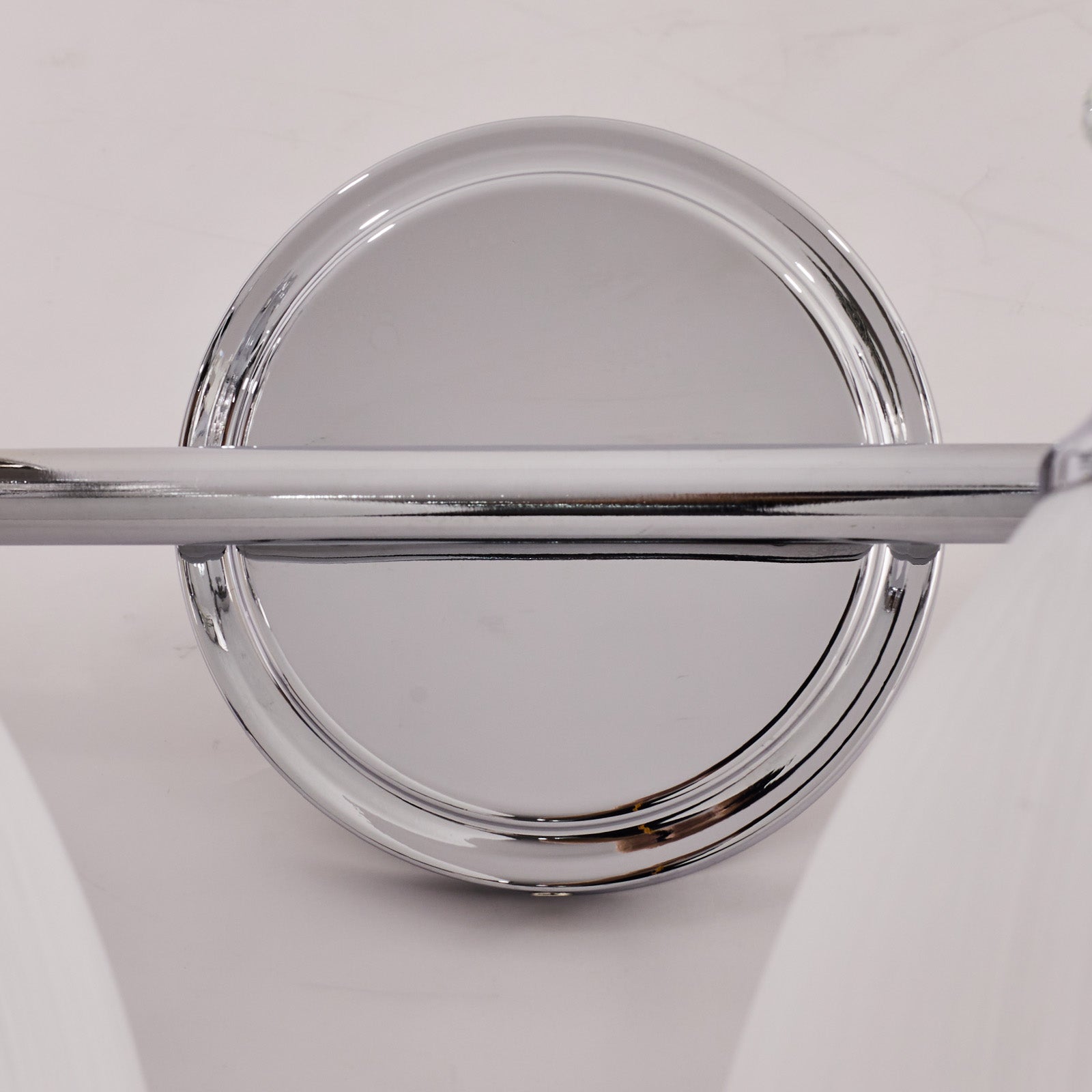 Artistical Metal Crank Frame White Frosted Trumpet Shade Bathroom Sconces