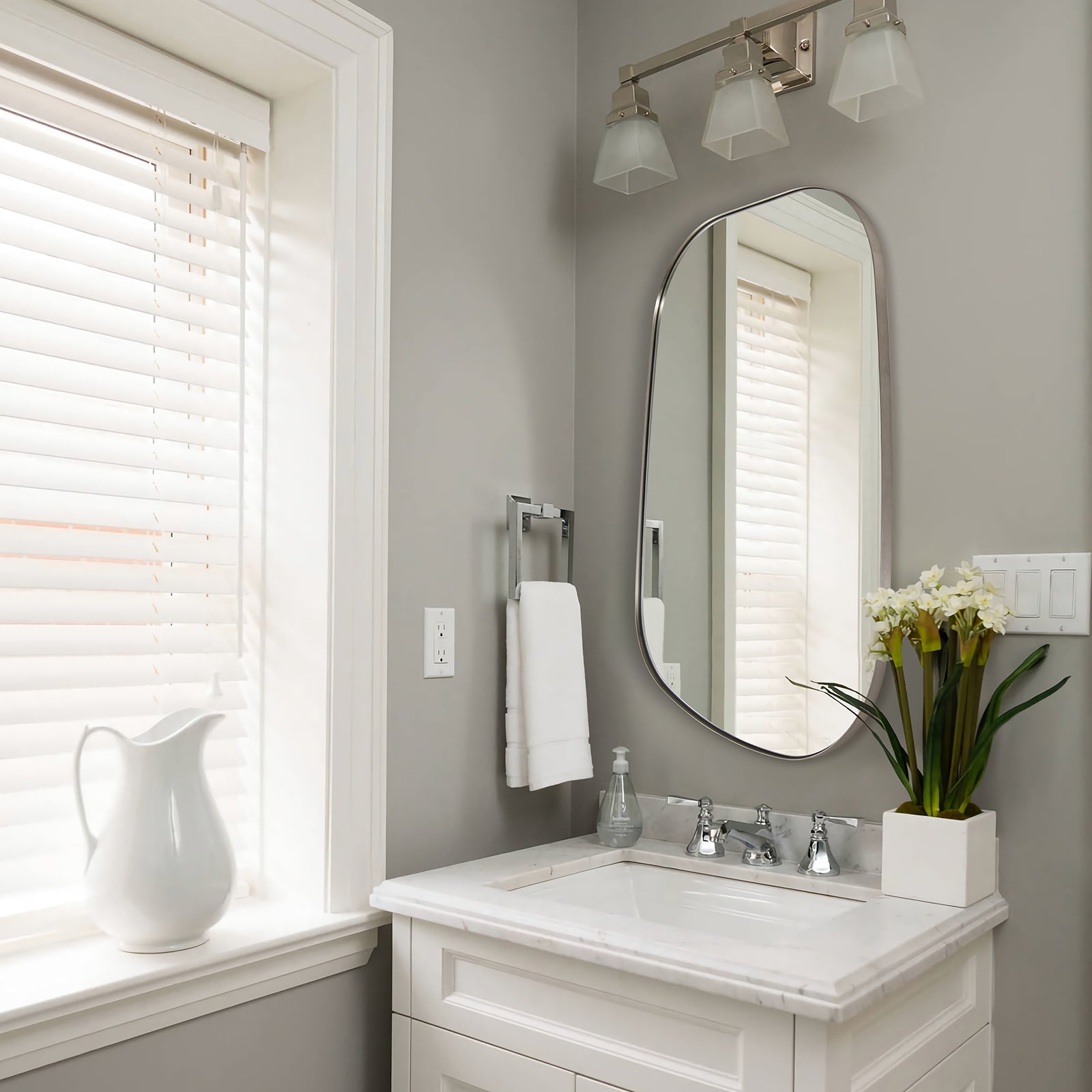 Irregular Asymmetrical Mirror for Bathroom, Living Room