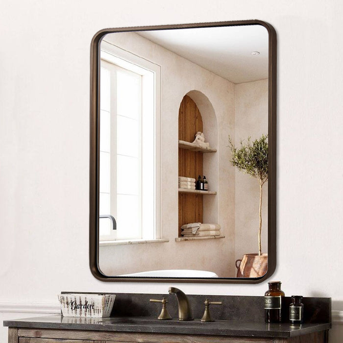 Rust Iron Framed Mirror You Must Need | Durable & Stylish - Moon Mirror