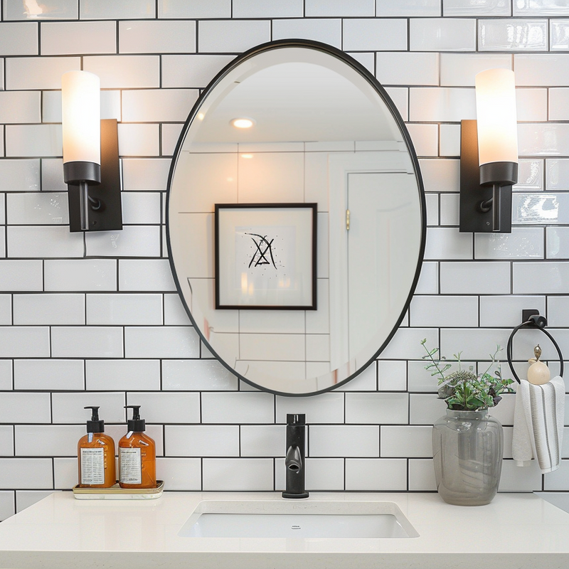Oval Mirror You'll Love | modern bathroom mirrors - Moon Mirror