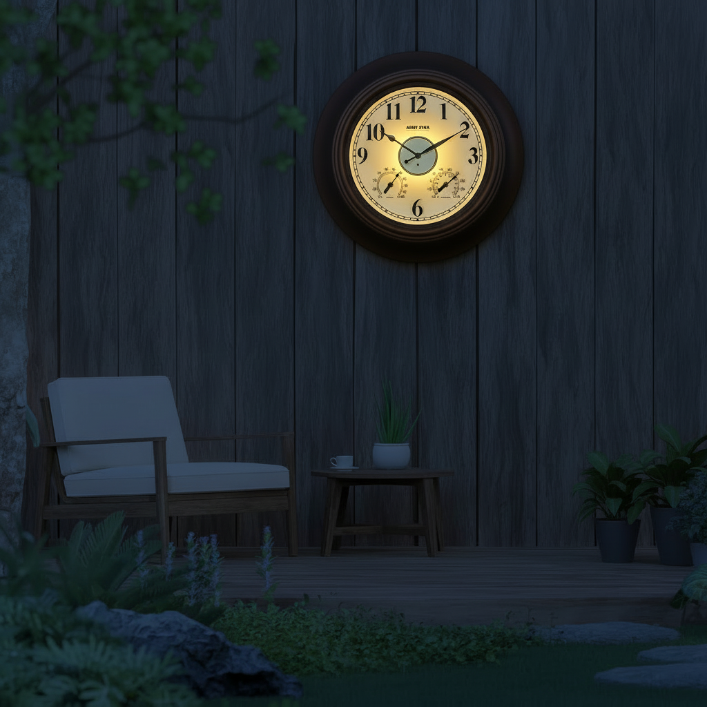 Bronze挂钟夜晚框架完全无光