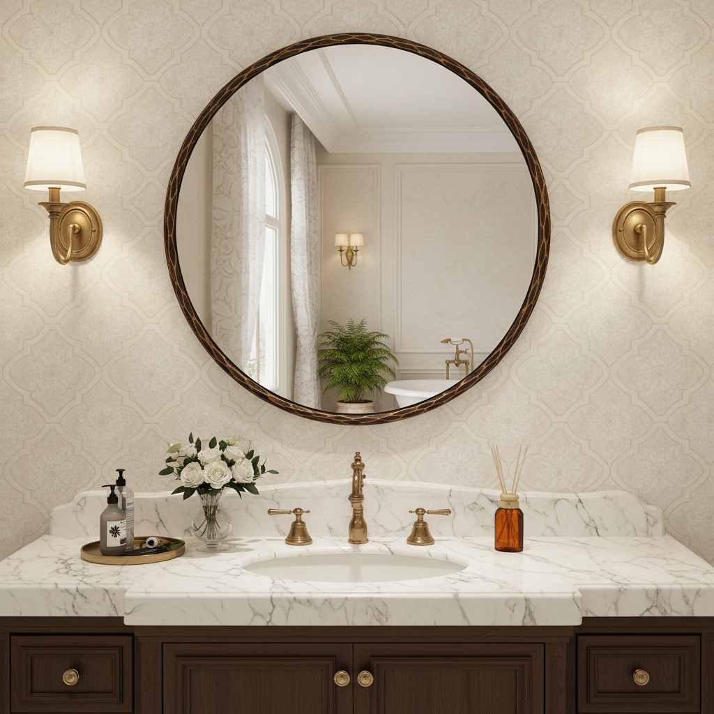 Bronze镜子精美浴室场景