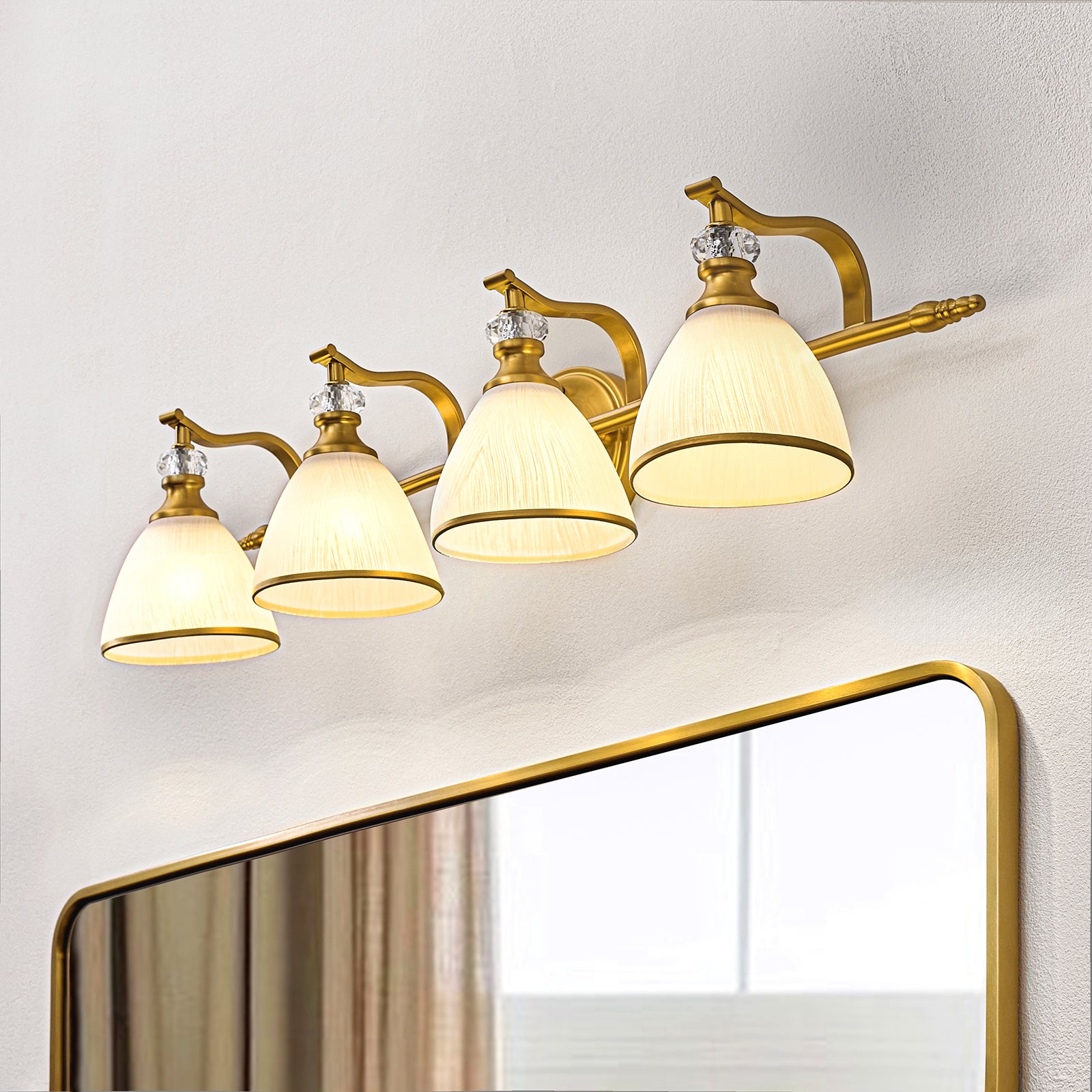 brushed gold wall sconces