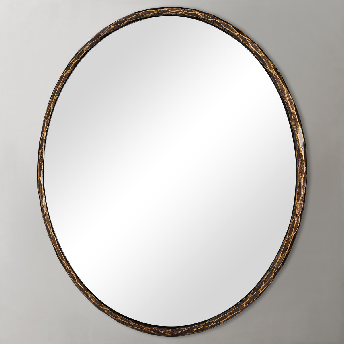 Antique Hand Hammer Forged Iron Mirror Circle Wrought Iron Mirror Round Wall Mirror