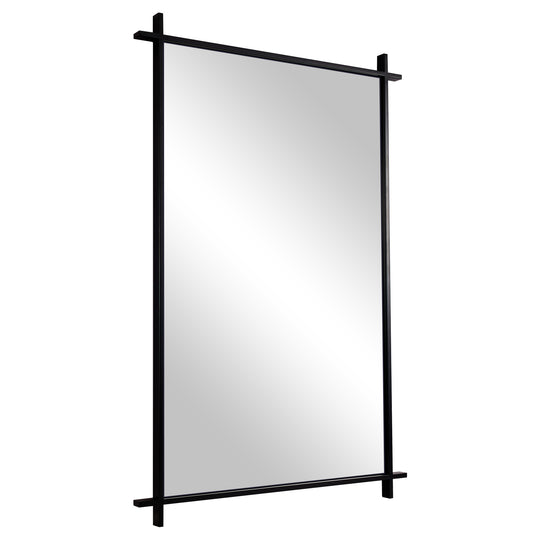 Vintage Cross Corner Rectangle Bathroom Wall Mirrors | Stainless Steel Framed