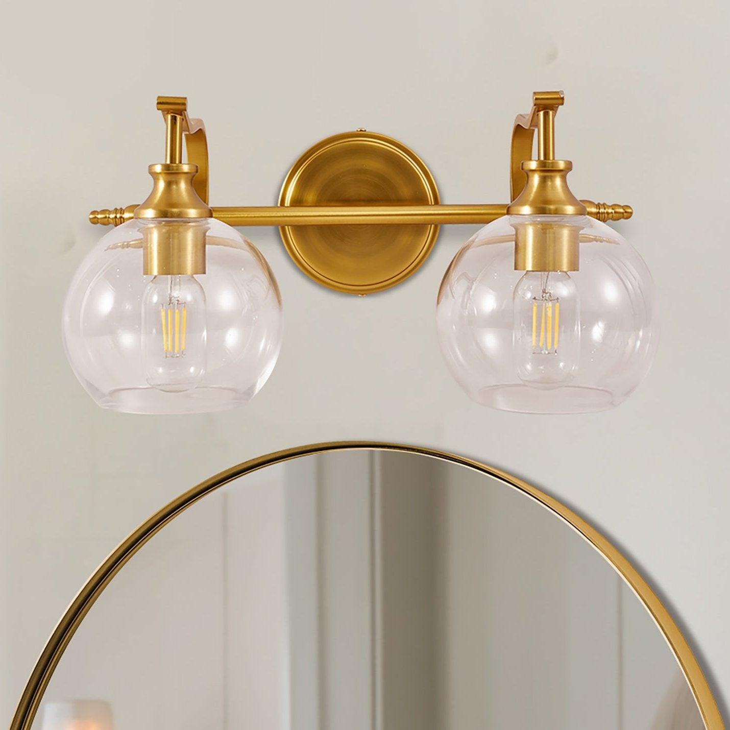 clear glass shade wall sconces