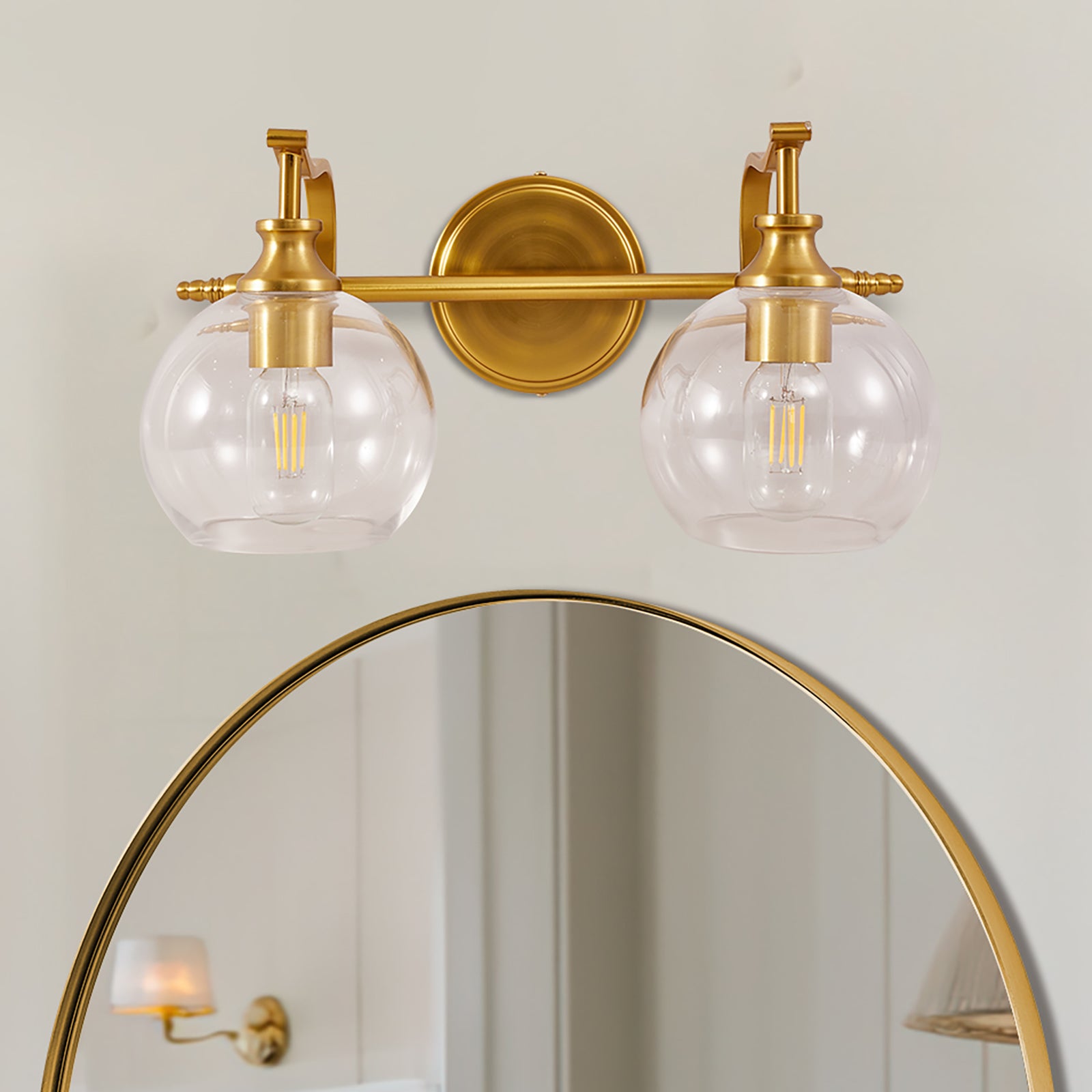 clear glass shade wall sconces