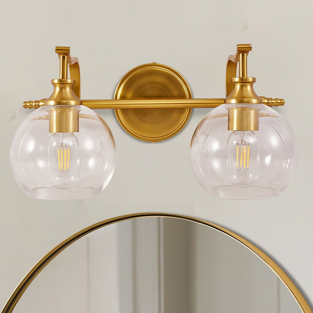 clear glass shade wall sconces