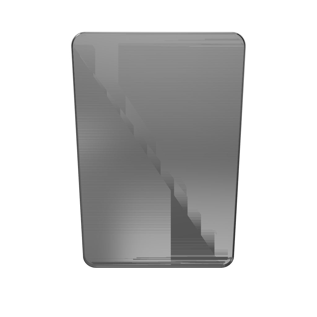 Modern Rounded Rectangle Mirror for Bathroom/ Vanity/ Wall | Stainless Steel Frame