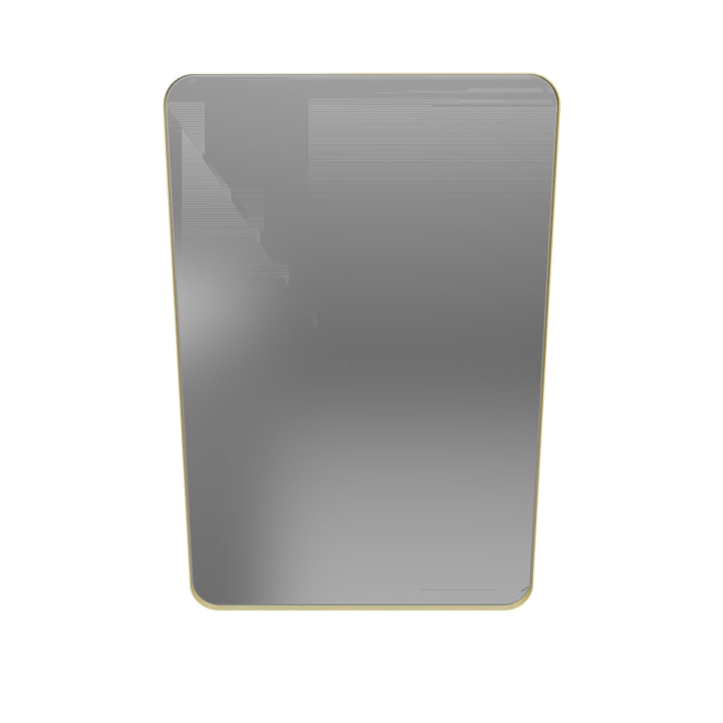 Modern Rounded Rectangle Mirror for Bathroom/ Vanity/ Wall | Stainless Steel Frame