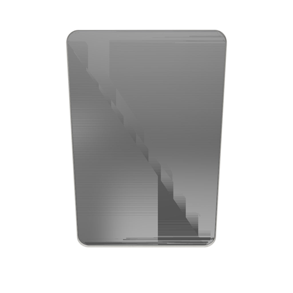 Modern Rounded Rectangle Mirror for Bathroom/ Vanity/ Wall | Stainless Steel Frame