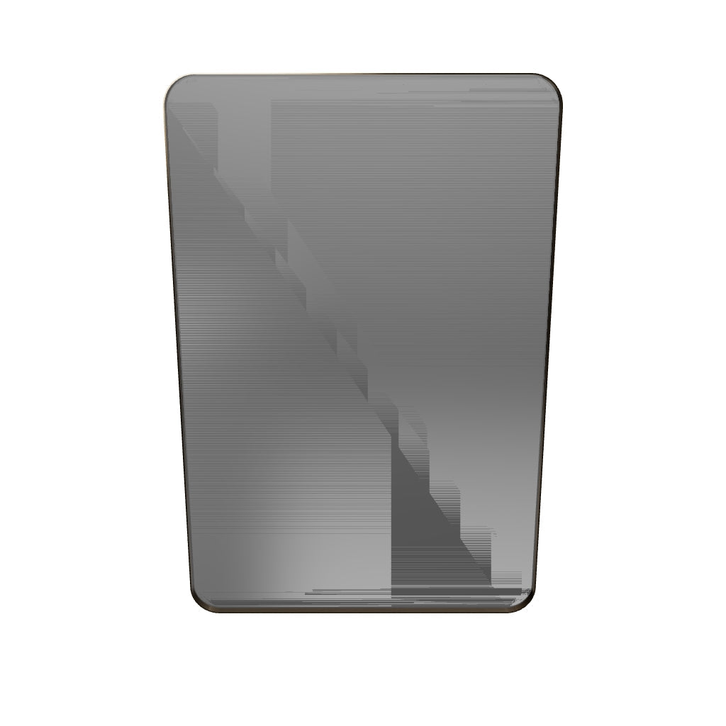 Modern Rounded Rectangle Mirror for Bathroom/ Vanity/ Wall | Stainless Steel Frame