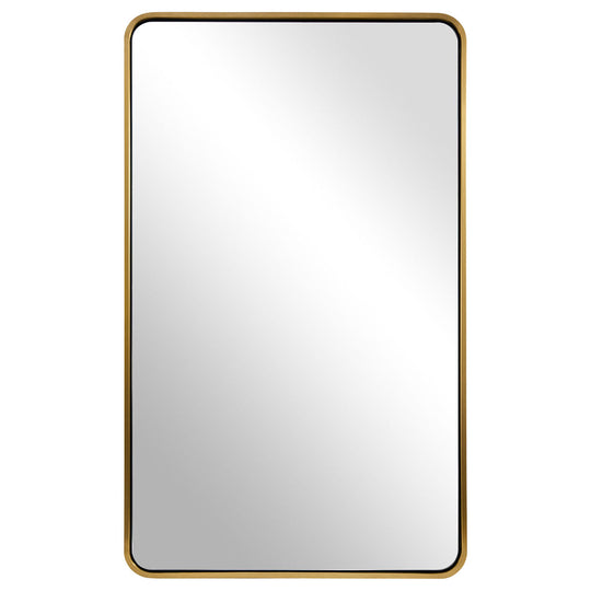 Contemporary Bold Framed Rectangle Wall Mirrors for Bathroom Wall| Stainless Steel Framed