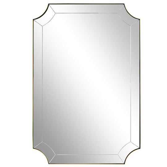 Minuette Scalloped Bathroom Decor Wall Mirrors Unique Mirrors| Stainless Steel Frame