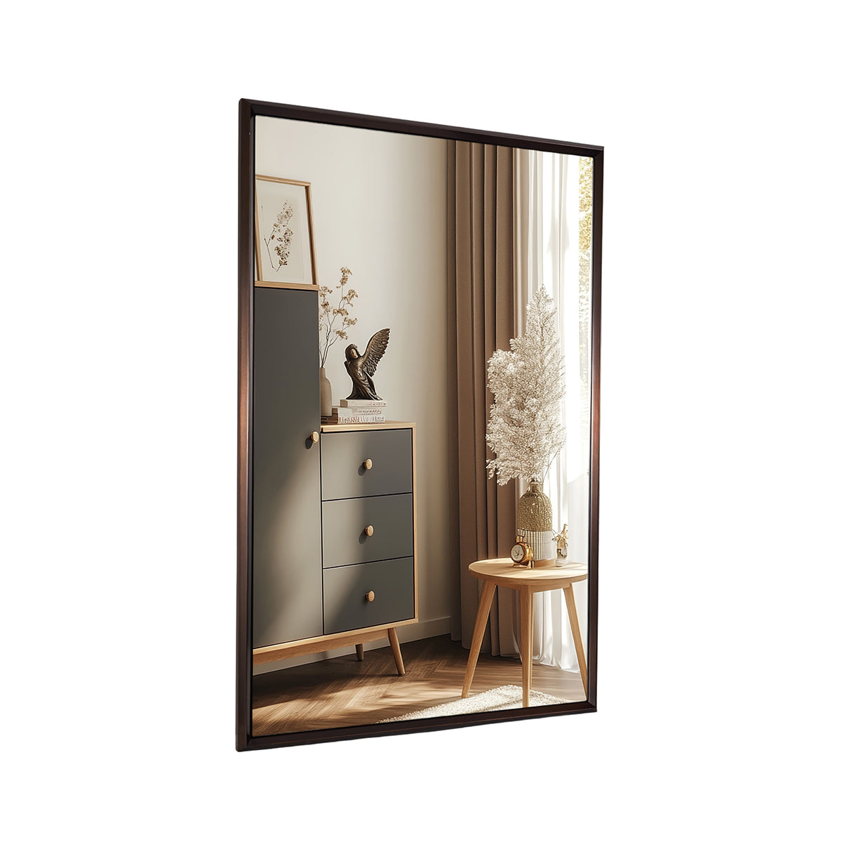 Luxury Beveled Stainless Steel Framed  Rectangular Bathroom Vanity Mirror