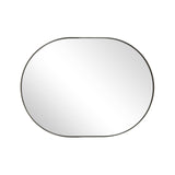 Polished Chrome Pill Shaped Mirror Capsule Mirror Stainless Steel Frame Wall Mounted Vertical or Horizontal