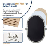 Modern Pill Shaped Pivot Mirrors Swivel Tilting Bathroom Vanity Capsule Mirrors Hangs Vertical