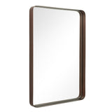 Modern 2" Deep Framed Bathroom Mirror Rounded Rectangle Mirror Hang Vertical or Horizontal | Stainless Steel Frame #color_brushed bronze
