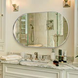 Pill / Capsule Shaped Bathroom Vanity Mirrors  | Stainless Steel Framed