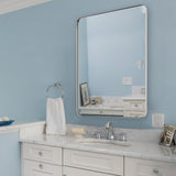 Stainless Steel Framed Modern Polished Chrome/Silver Rectangle Mirrors for Bathroom Mounted Horizontal Or Vertical