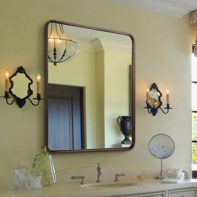 Open Box Like New : Antique Iron Rectangle Mirrors