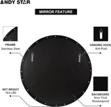 Vintage Bronze Round Wall Mirror Metal Bronze Circle Mirror Bathroom Round Vanity Mirror Big Size