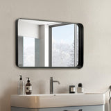 [Canada Warehouse] ANDY STAR® Rounded Rectangle Mirror 2" Deep Set Stainless Steel Framed | Wall Mounted Vertically & Horizontally