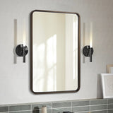 Antique Rounded Rectangle Mirror Metal Bathroom/Vanity Mirror Wall Mounted Vertically or Horizontally
