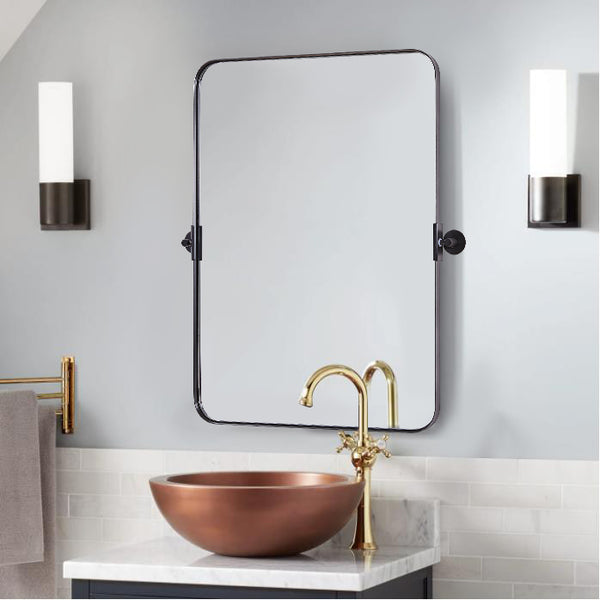 Moon Mirror Black Oval Bathroom Mirrors Oval Pivot Mirrors Tilting Bathroom Mirrors