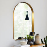 Modern Arched Mirror Archtop Bathroom Vanity Mirrors Stainless Steel Metal Framed