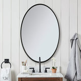 [Canada Warehouse] ANDY STAR® Oval Bathroom Vanity Mirror Black Gold Stainless Steel Framed | Wall Mounted Vertically & Horizontally