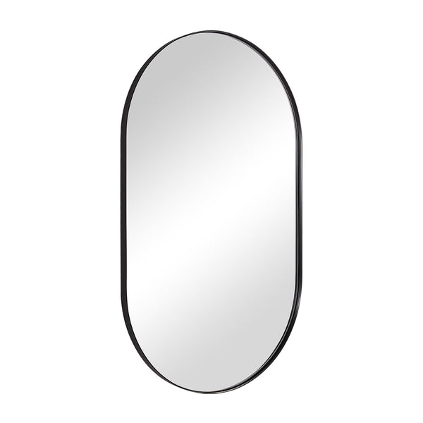 Black Pill Shaped Bathroom Mirrors