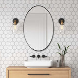 [Canada Warehouse] ANDY STAR® Oval Bathroom Vanity Mirror Black Gold Stainless Steel Framed | Wall Mounted Vertically & Horizontally